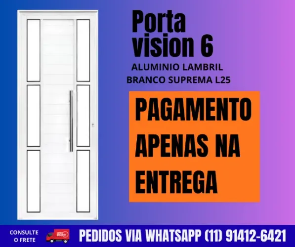 Porta com visor lambril cod p91 duplo linha L25 suprema