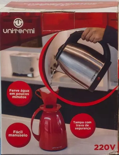 Chaleira Elétrica 1.8 Litros Em Inox Automática Aquecimento Rápido Segura