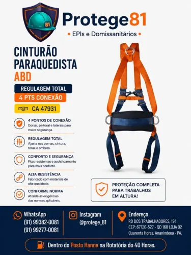 Cinturão 4 pontos de conexão