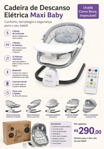 Cadeirinha bebê automática 