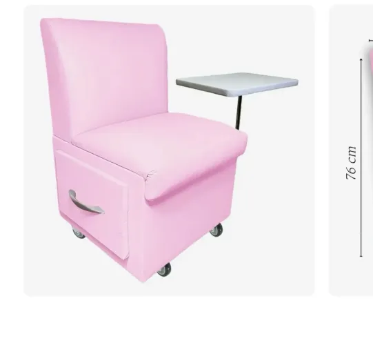 Carrinho de manicure rosa