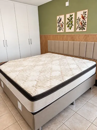 Cama King Size Ortobom  (Colchão + Box)