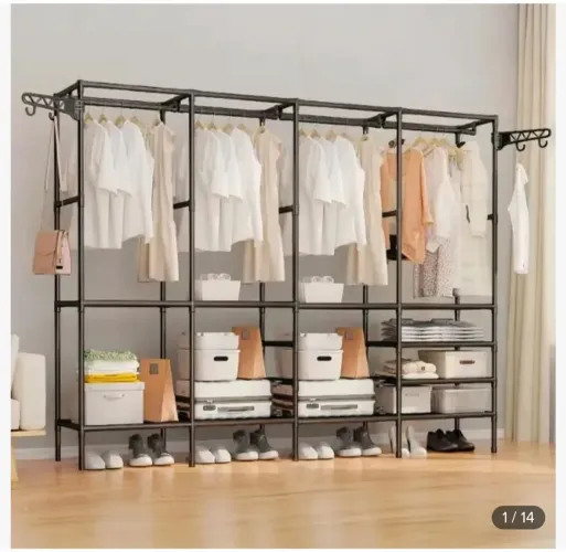 Guarda roupa montável de plástico