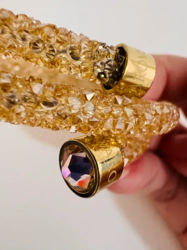 Pulseira Swarovski Dourada Crystaldust