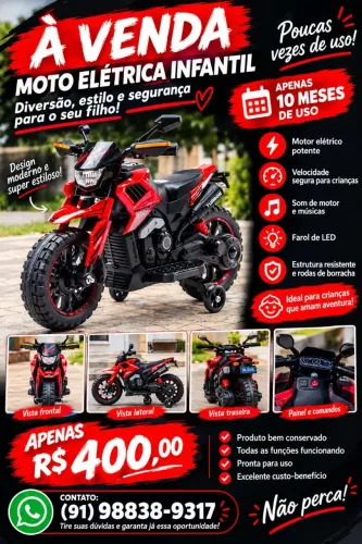 Moto elétrica infantil