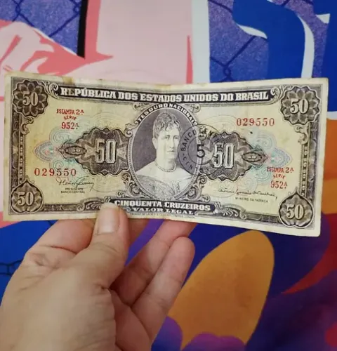 Cédula 50 Cruzeiros 2a Estampa 2A série 952 - Original