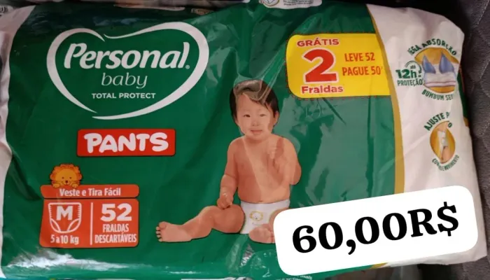 Fraldas descartáveis tamanho M 