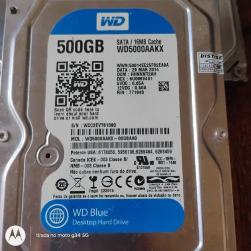 HD Interno Western Digital Blue de 500 GB - SATA