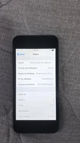 iPod Touch 6ª Geração Apple 32GB Preto / Cinza-espacial - Perfeito Funcionamento