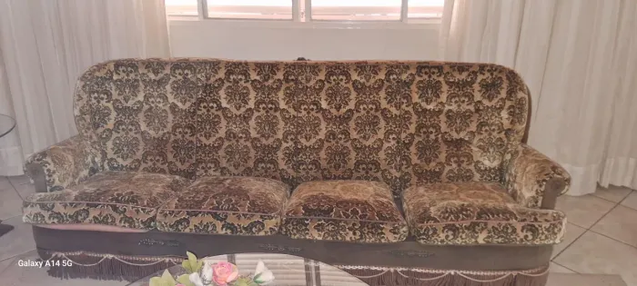 Jogo de sofa vintange veludo