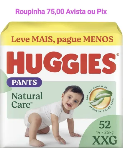 Promoção Fraldas Roupinha Huggies XXG