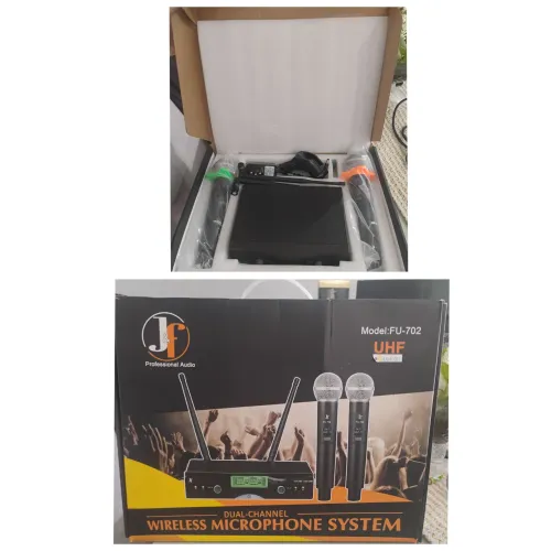 MICROFONE SEM FIO J&F PROFISSIONAL WIRELESS DUAL CHANNELS