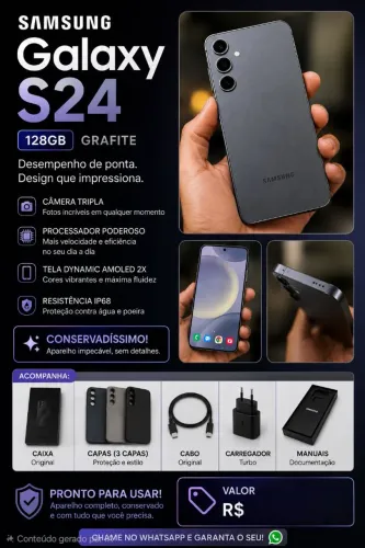 Samsung Galaxy S24 128gb - Grafite