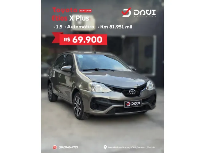 Toyota Etios X Plus 1.5 Flex 16V 5P Aut. 2020