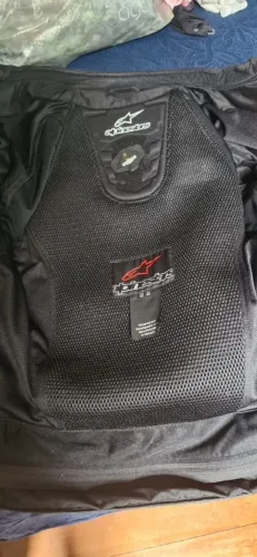 Jaqueta de couro Alpinestars para motociclista 