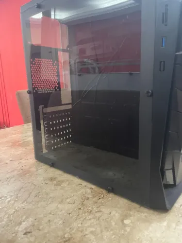 gabinete gamer taurus usb 3.0 preto com led vermelho mymax