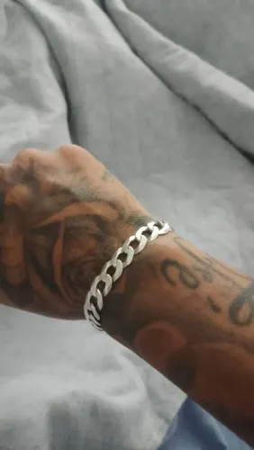 Cordão São Jorge/ pulseira Prata legítima 950