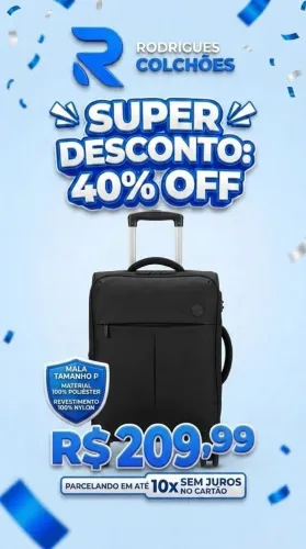 MALA DE VIAGEM P - LOJA RODRIGUES COLCHOES 