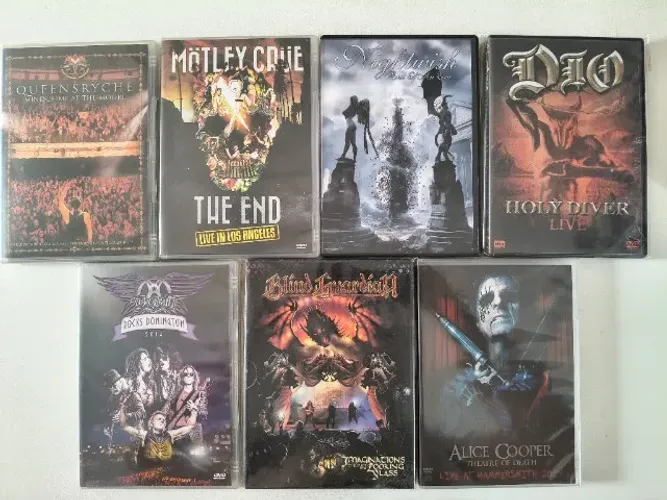 DVD Motley Crue Nightwish Dio Queensryche Aerosmith Blind Guardian Alice Cooper