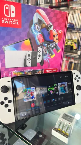 Nintendo Switch Oled, Desbl0qu34do, aceito usado de entrada, cartões ate 18x