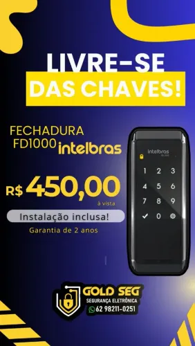 Fechadomura digital Intelbras instalação grátis
