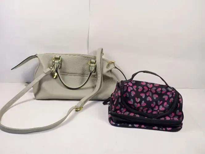 Lote 2 Bolsas (Bolsa de Ombro Transversal Bege + Bolsa Térmica para Marmita)