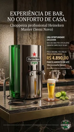 Choppeira Heineken 2 bicos