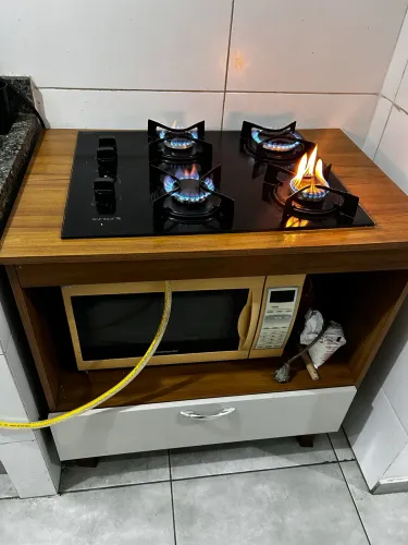 Fogão coktop +balcão