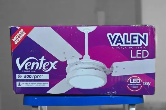 Ventilador Teto Ventex Valen LED Branco 150w 110v