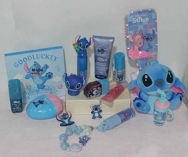 Kit Completo Stitch - Lote Exclusivo Make, Acessórios e Pelúcia