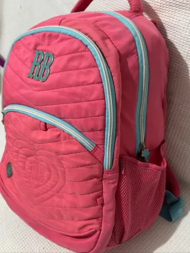 Mochila Rebecca Bonbon Original Rosa com Azul - Ótimo Estado