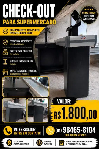 Check-out par supermercado 