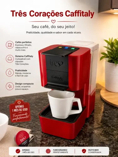 ? Cafeteira Três Corações Caffitaly - Semi Nova (Apenas 1 mês de uso)