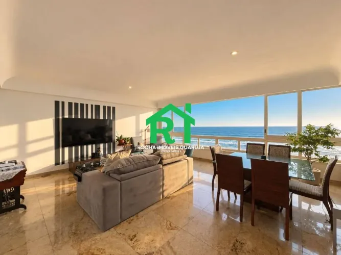 Apartamento frente mar com 3 quartos (1 suíte), 2 vagas à venda em Pitangueiras, Guarujá