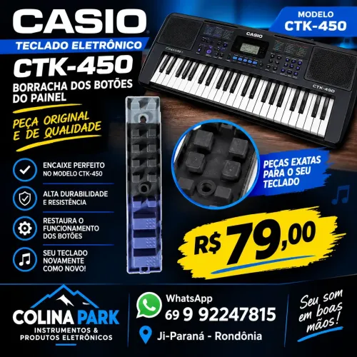 Borracha Painel de Funções Teclado Casio CTK 450