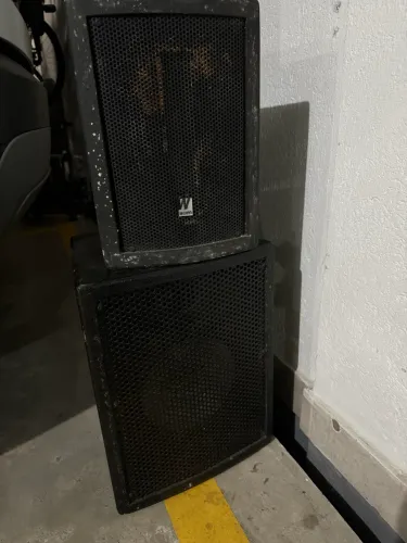Caixa de Sol subwoofer + Caixa com Tweeter e corneta