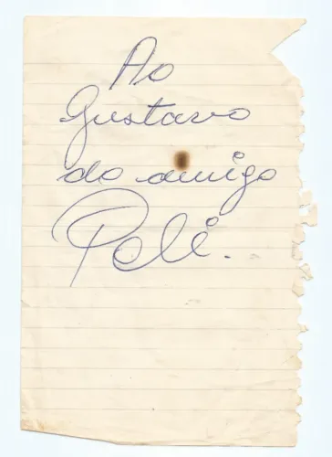 Autógrafo Pelé década de 80