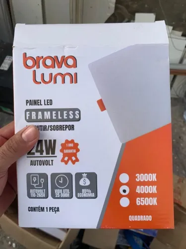 BRAVA LUMI SOBREPOR BORDA INFINITA 24W 4.000K