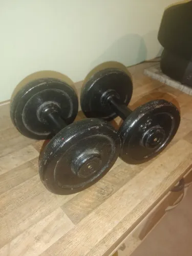 Par halteres 7kg cada ferro anilhas removíveis 