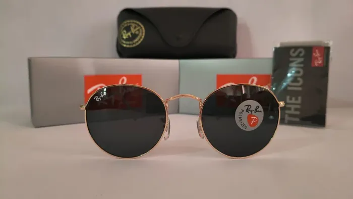 ÓCULOS DE SOL RAYBAN ROUND DOURADO