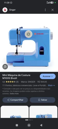 Máquina de costura NOVA doméstica Singer M1005