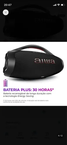 CAIXA DE SOM BOMBOX AIWA