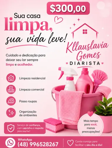 FAXINEIRA|SÃO JOSÉ E FLORIPA