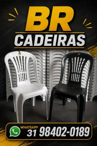 Cadeira de Plástico Antiderrapante Extra Forte