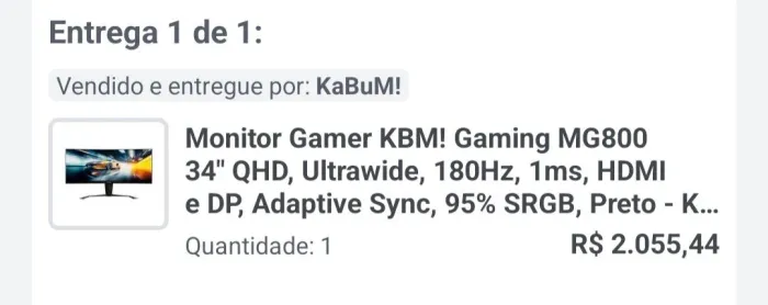 Vendo Monitor ultrawide 34 polegadas 180hz