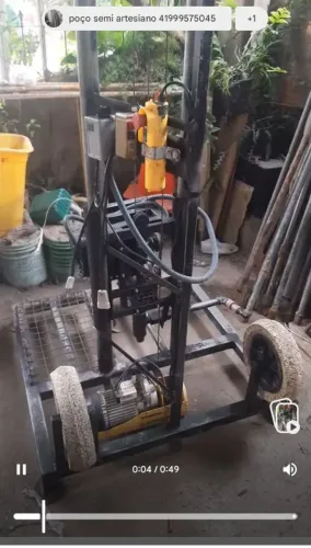 Máquina para perfurar poços semi artesiano