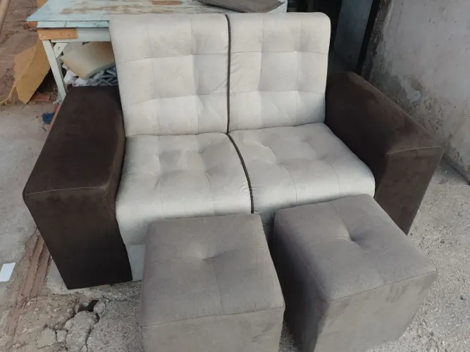 Kit sofá de aluga 2puf e um almofada 