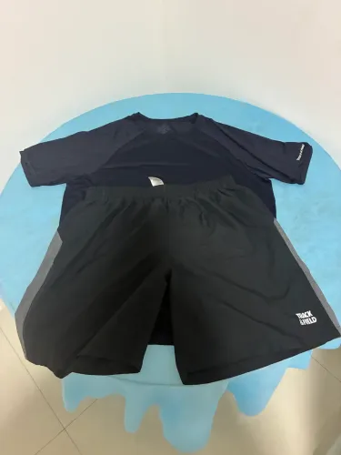 Track Field Conjuntos Bermuda e Camisa UV Treino