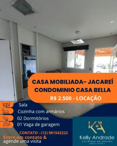 Excelente casa MOBILIADA em Jacareí - fácil acesso as principais vias da cidade