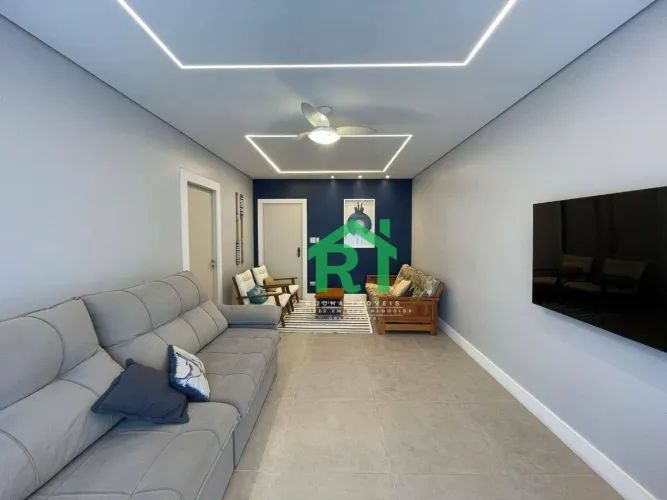 Apartamento com 3 quartos (1 suíte), sacada e 1 vaga à venda em Enseada, Guarujá